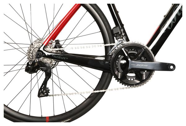 Bicicleta eléctrica de carretera Wilier Triestina Garda Hybrid Shimano 105 Di2 12S 250 Wh 700 mm Negro Rojo