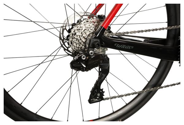 Bicicleta eléctrica de carretera Wilier Triestina Garda Hybrid Shimano 105 Di2 12S 250 Wh 700 mm Negro Rojo