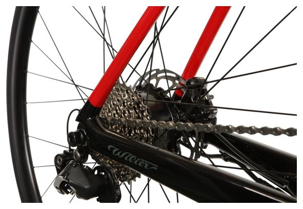 Bicicleta eléctrica de carretera Wilier Triestina Garda Hybrid Shimano 105 Di2 12S 250 Wh 700 mm Negro Rojo