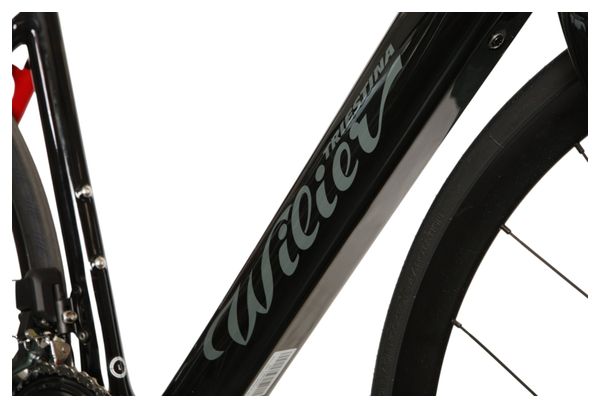 Bicicleta eléctrica de carretera Wilier Triestina Garda Hybrid Shimano 105 Di2 12S 250 Wh 700 mm Negro Rojo
