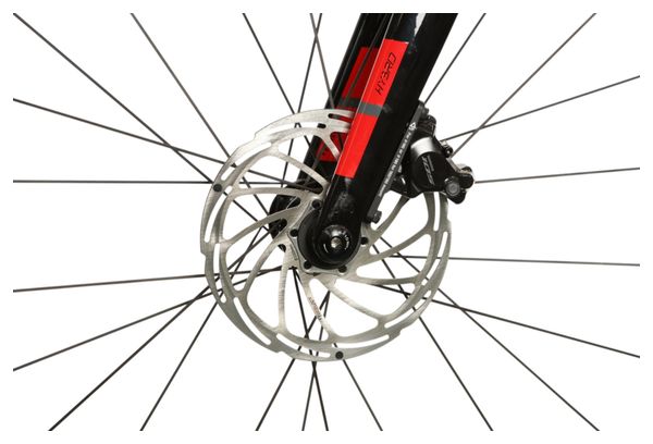Bicicleta eléctrica de carretera Wilier Triestina Garda Hybrid Shimano 105 Di2 12S 250 Wh 700 mm Negro Rojo