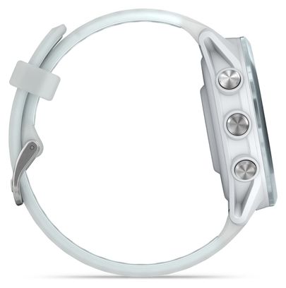 Montre GPS Garmin Forerunner 570 - 42 mm Bleu Ciel Aluminium Blanc