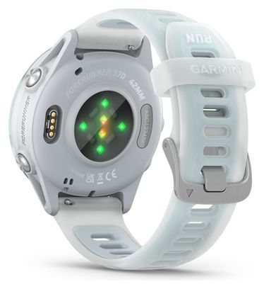 Montre GPS Garmin Forerunner 570 - 42 mm Bleu Ciel Aluminium Blanc