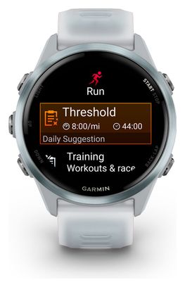 Montre GPS Garmin Forerunner 570 - 42 mm Bleu Ciel Aluminium Blanc