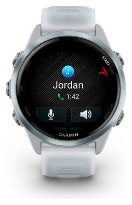 Montre GPS Garmin Forerunner 570 - 42 mm Bleu Ciel Aluminium Blanc