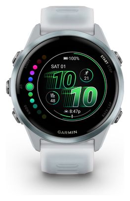 Montre GPS Garmin Forerunner 570 - 42 mm Bleu Ciel Aluminium Blanc