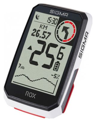 Compteur GPS Sigma ROX 4.0 Pack Cadence Vitesse Cardio Blanc