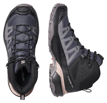 Salomon X Ultra 360 Mid GTX Hiking Shoes Purple/Gray Women's