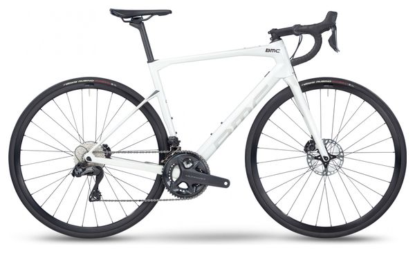 Vélo de Route BMC Roadmachine Three Shimano Ultegra Di2 12V 700 mm Blanc Metallic Off-White 2023