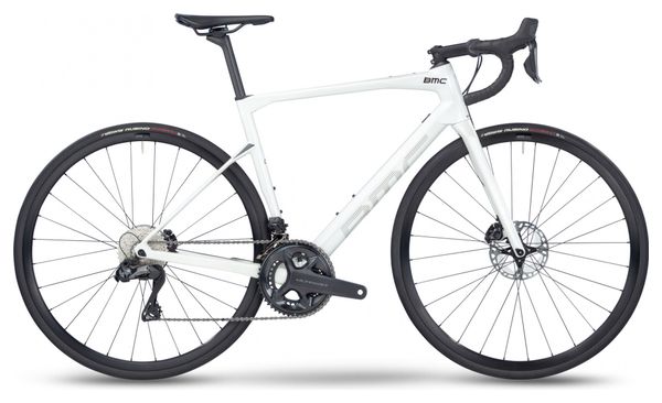 BMC Roadmachine Three Bicicletta da strada Shimano Ultegra Di2 12S 700 mm Metallic Off-White 2023