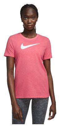 Damen Nike Dri-Fit Swoosh Shirt Rot