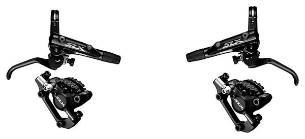 Pair of Brake Shimano SLX M7000 I-Spec 2 - Sintered + Shimano SLX M7000 Metal pads I-spec 2 