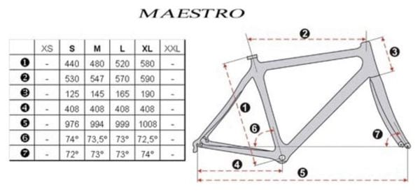 Cadre carbone Deprisa Maestro + fourche carbone + direction