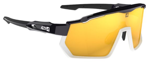 Lunettes PRO RACE RX NOIRE/BLANCHE VERNIE / ECRAN HYDROPHOBE OR