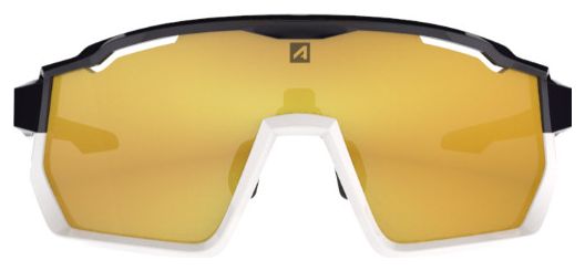 Lunettes AZR Pro Race RX Noir/Blanc Verni / Écran Hydrophobe Or