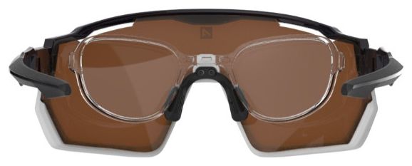 Lunettes PRO RACE RX NOIRE/BLANCHE VERNIE / ECRAN HYDROPHOBE OR