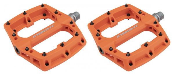 Paar Insight Nylon Oranje Vlakke Pedalen