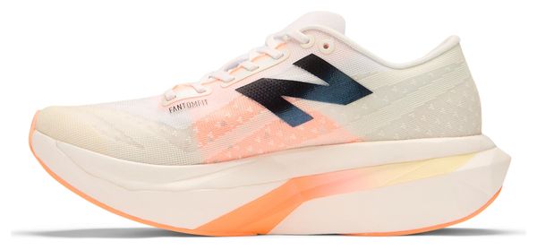 Zapatillas de running para mujer New Balance FuelCell SuperComp Elite v4 Blanco/Naranja