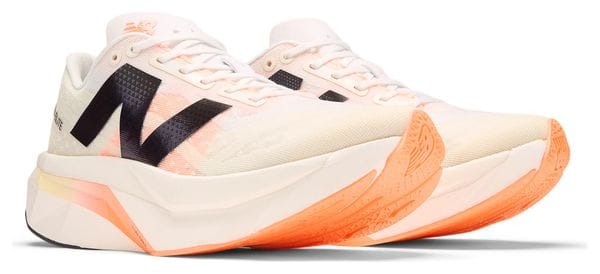 Zapatillas de running para mujer New Balance FuelCell SuperComp Elite v4 Blanco/Naranja