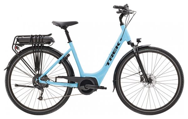 Vélo de Ville Électrique Trek Verve+ 2 Lowstep Bosch 400Wh Shimano Altus 9V Azure 2023