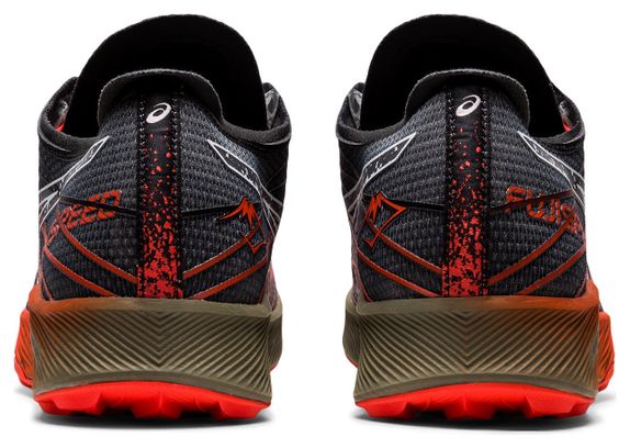Chaussures Running Asics FujiSpeed Noir Orange Homme