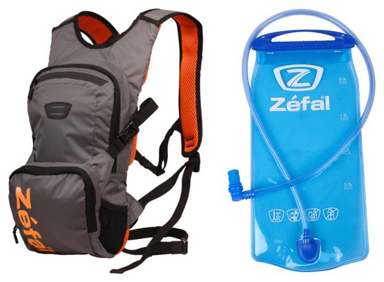 Zéfal Z Hydro XC Hydration Backpack Grey Orange + 2L Bladder