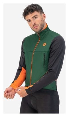 Veste Velo Hiver Rogelli Cadence - Homme - Vert/Noir/Orange