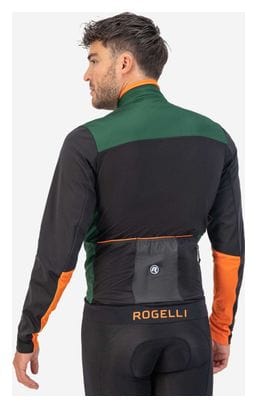 Veste Velo Hiver Rogelli Cadence - Homme - Vert/Noir/Orange