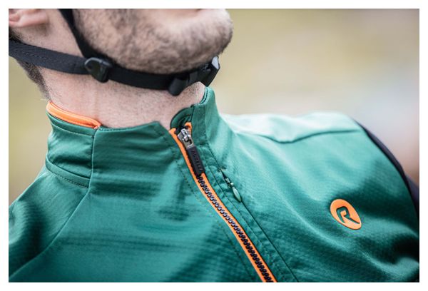 Veste Velo Hiver Rogelli Cadence - Homme - Vert/Noir/Orange