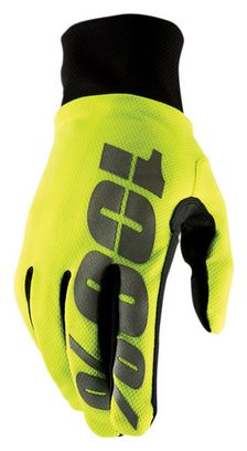 100% Hydromatic Waterproof Long Gloves Fluorescent Yellow