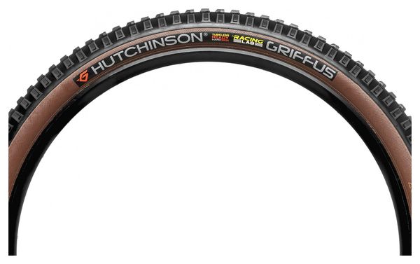 Pneumatico Hutchinson Griffus Racing Lab 2.50 27.5 Tubeless Ready Soft Hardskin Race Ripost Gravity Beige Sides Tan eBike MTB