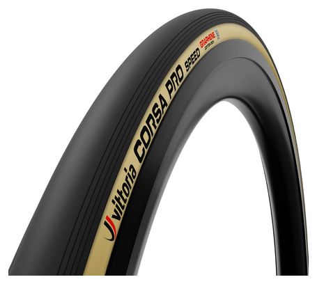 Pneu Route Vittoria Corsa Pro Speed 700 mm Tubeless Ready Souple Graphene G2.0 + Silica Compound Flancs Beiges