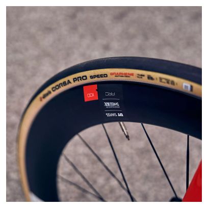 Neumático de carretera <p> <strong>Vittoria Cors</strong></p>a Pro Speed 700 mm Tubeless Ready Compuesto blando de grafeno G2.0 + sílice Flancos beige