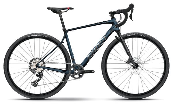 Ghost Asket CF Full Party Gravel Bike Shimano GRX 12S 700 mm Metallic Dark  Blue Carbon Showing 2025