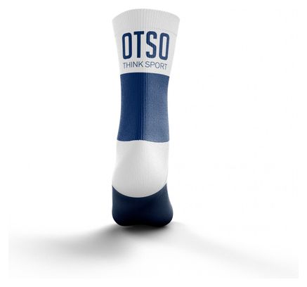 Calcetines Otso Multisport Corte Medio Azul Blanco