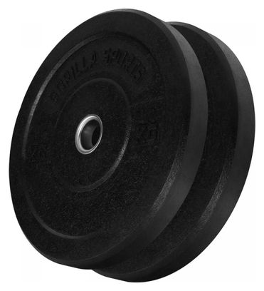 Poids disques olympiques Hi Temp avec absorbeur de chocs - Noir - De 2 5 kg à 25 kg - Poids : 10 KG  (2 x 5 KG)