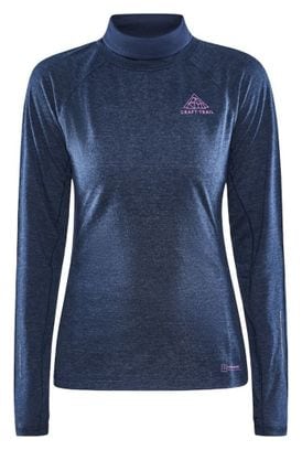 Maillot Manches Longues Craft Trail ADV SubZ Wool Bleu Femme