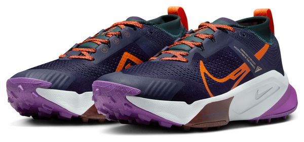 Nike ZoomX Zegama Trail Running Shoes Blue Violet Orange