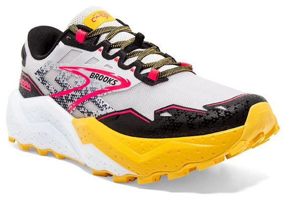 Brooks Caldera 7 Grey Yellow Pink Women's Trail Shoes