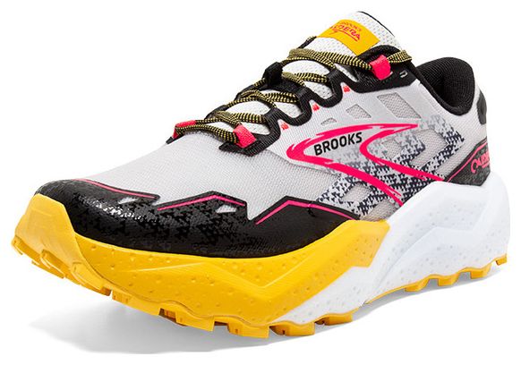 Brooks Caldera 7 Grey Yellow Pink Women's Trail Shoes