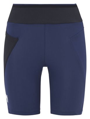 Pantalón corto de trail para mujer Mijo Intense de cintura alta Azul