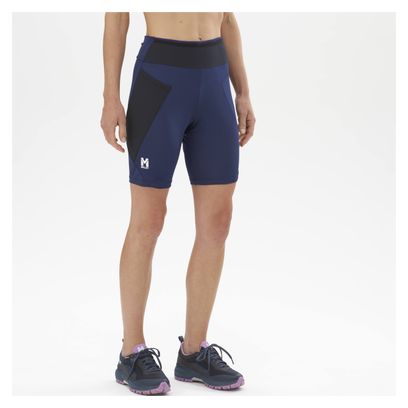 Pantalón corto de trail para mujer Mijo Intense de cintura alta Azul