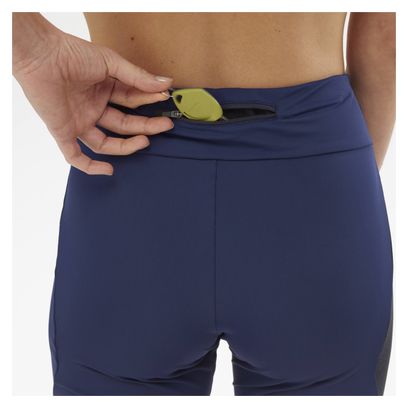 Pantalón corto de trail para mujer Mijo Intense de cintura alta Azul