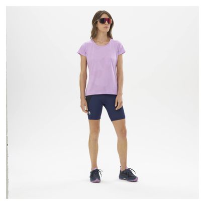 Pantalón corto de trail para mujer Mijo Intense de cintura alta Azul