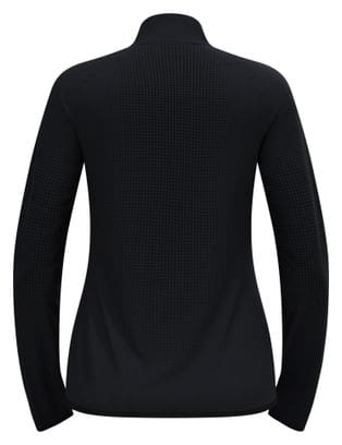 Dames hardloopsweater Odlo Zeroweight Warm 2.0 1/2 Zip Zwart