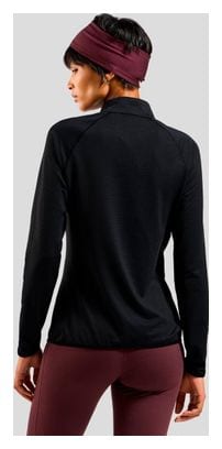 Dames hardloopsweater Odlo Zeroweight Warm 2.0 1/2 Zip Zwart