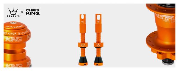 Peaty's x Chris King MK2 60mm Mango Tubeless Valves