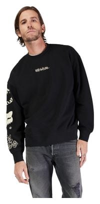 Sweat Homme Fox Oversized Crew Hello Future Noir