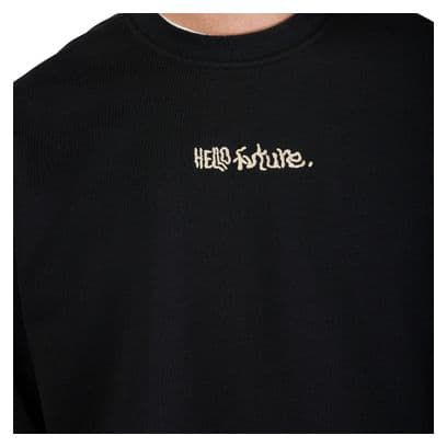 Sweat Homme Fox Oversized Crew Hello Future Noir