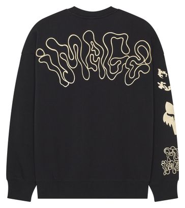 Sweat Homme Fox Oversized Crew Hello Future Noir